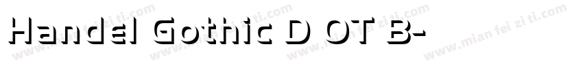 Handel Gothic D OT B字体转换